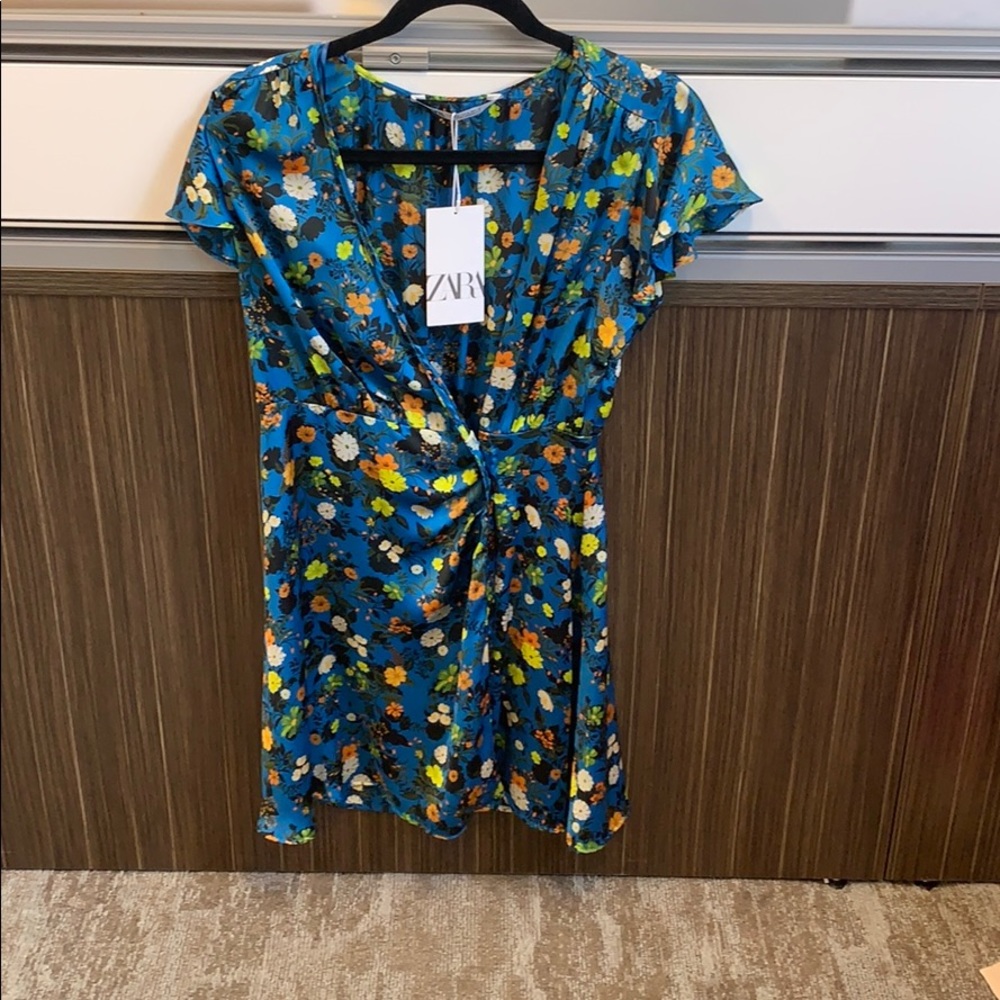 Zara Floral Print Mini Dress